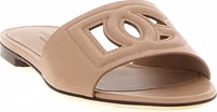 Beige Calfskin Slides 2