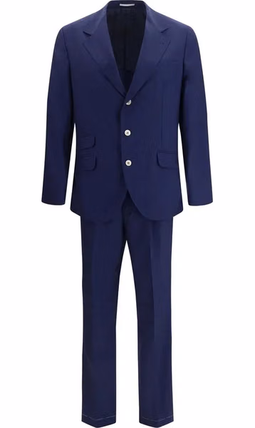Blue Wool Oves Aries Two-Piece Suit