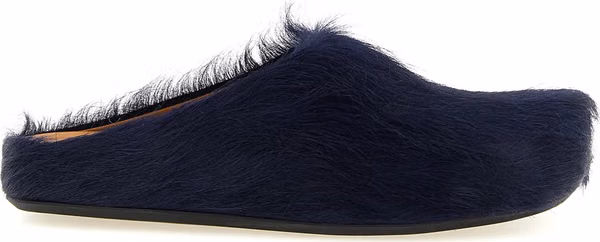 Blue Calfskin Mules