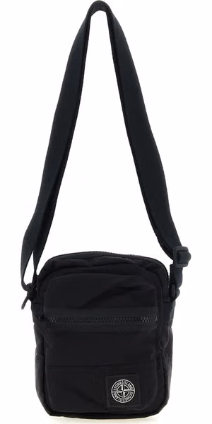 Black Polyamide Crossbody Bag