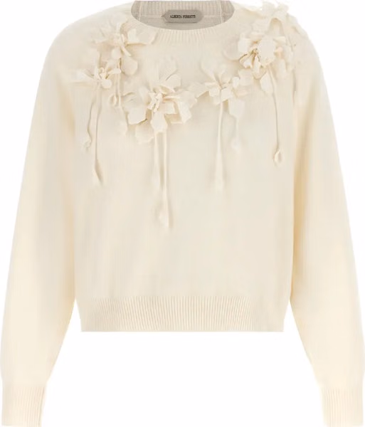 White Virgin Wool Cardigan