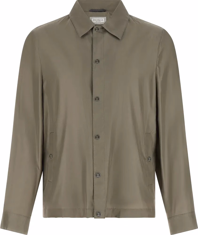 Bicolor Silk Full-Length Jacket