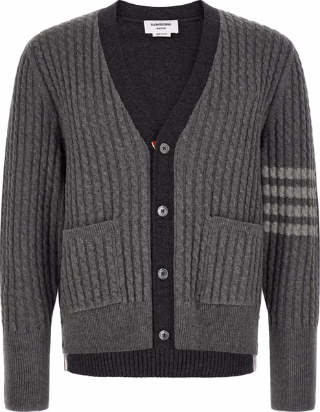 Gray Virgin Wool Cardigan