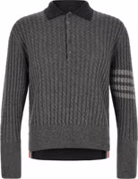 Gray Virgin Wool Polo Shirt 1