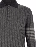 Gray Virgin Wool Polo Shirt 3