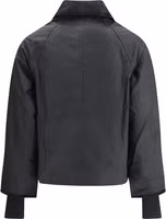 Black Cotton Full-Length Jacket 2