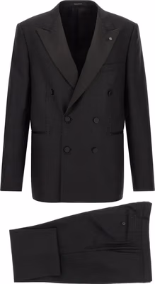 Black Virgin Wool Two-Piece Suit