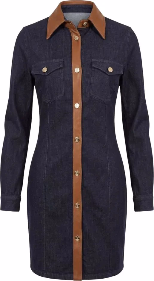 Blue Cotton Women Dress