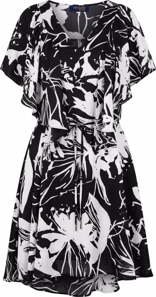 Black Polyester Women Dress
