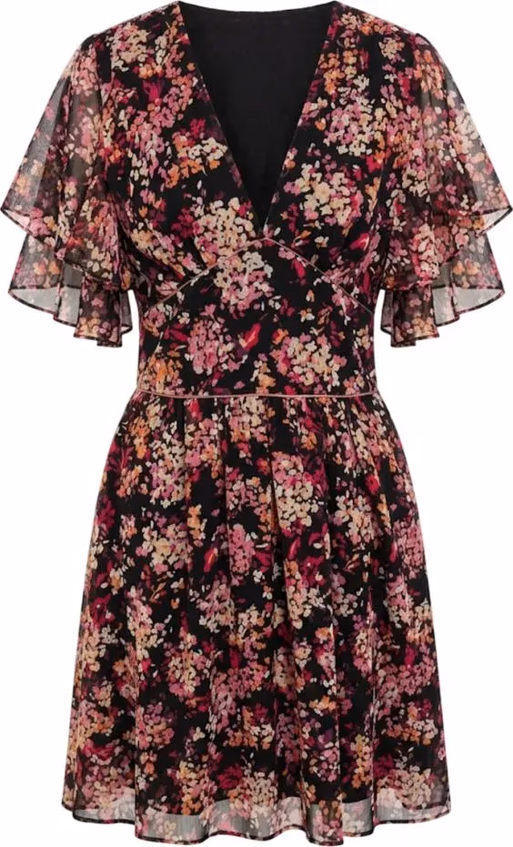 Black Polyester Women Dress