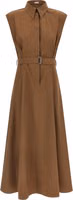 Brown Cotton Midi Dress 1