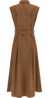 Brown Cotton Midi Dress 2
