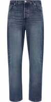 Blue Cotton Straight-Leg Jeans 1