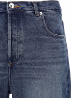 Blue Cotton Straight-Leg Jeans 3
