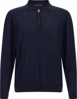 Blue Wool Polo Shirt 1
