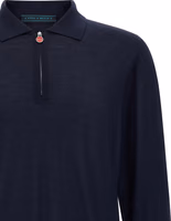 Blue Wool Polo Shirt 3