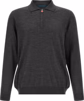 Gray Wool Polo Shirt 1
