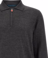 Gray Wool Polo Shirt 3