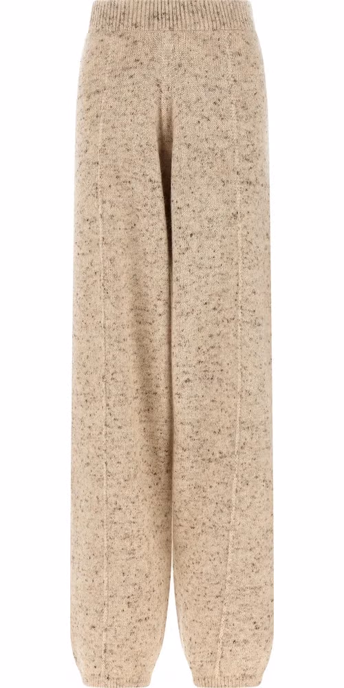 Beige Wool Athletic Pants