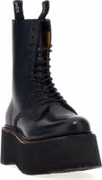 Black Cowhide Lace-Up Boots 2