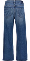 Blue Cotton Straight-Leg Jeans 2