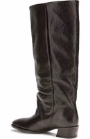 Brown Calf Leather Bos Taurus Flat Boots 3