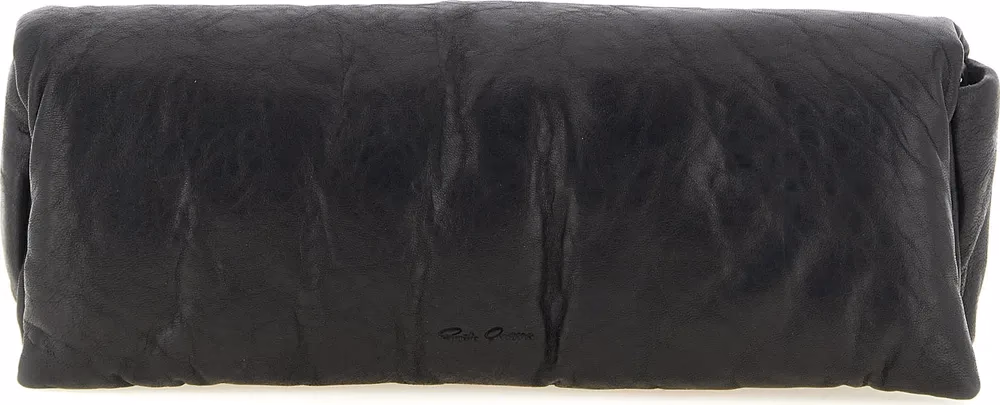 Black Lamb Leather Clutch Bag