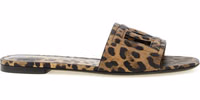 Brown Calfskin Slides 1