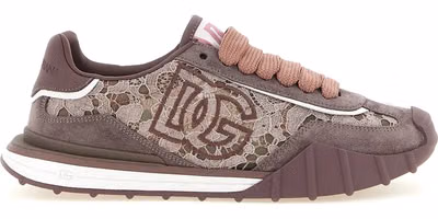 Purple Leather Athletic Sneakers