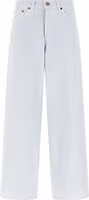 White Cotton Relaxed Fit Jeans 1