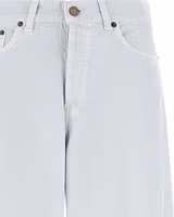 White Cotton Relaxed Fit Jeans 3