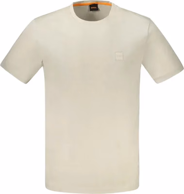 Beige Cotton Men's T-Shirt