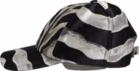 Men Black Silver Zebra Pattern Baseball Cap Hat 4