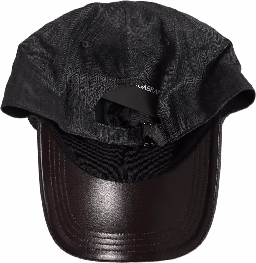 Men Dark Gray Herringbone Baseball Cap Hat