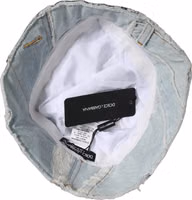 Men Blue Patchwork Cotton Denim Bucket Cap Hat 1