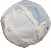Men Blue Patchwork Cotton Denim Bucket Cap Hat 4