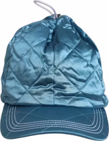Men Teal Polyester Quilted Baseball Cap Hat 2