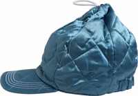 Men Teal Polyester Quilted Baseball Cap Hat 4