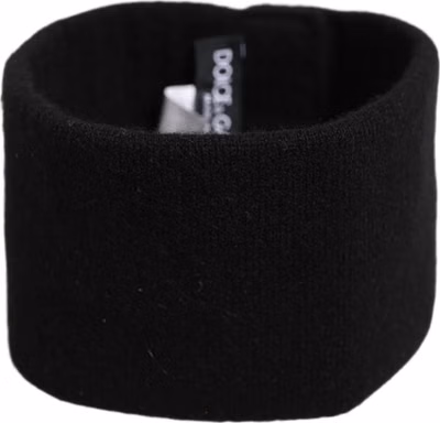 Men Black Cashmere Knitted Logo Head Band One Size