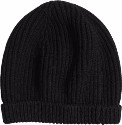 Men Black Wool Knitted Winter Beanie Capello One Hat