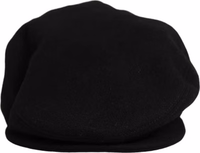 Men Black Wool Blend Flat Cloth Newsboy Cap Hat