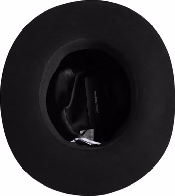 Men Black Classic Wide Brim Fedora Capello Hat