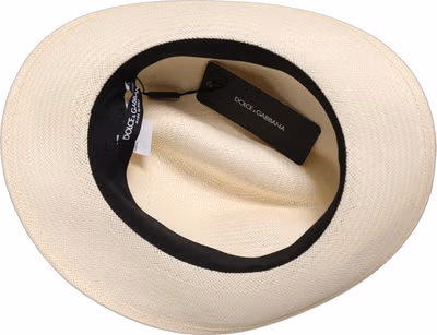 Men White Paper Straw Fedora Panama Capello Hat