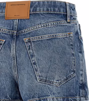 Blue Cotton Bermuda Shorts 4