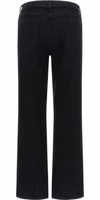 Black Cotton Flared Jeans 2