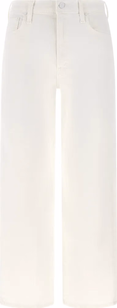 White Cotton Straight-Leg Jeans