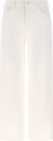 White Cotton Straight-Leg Jeans 1