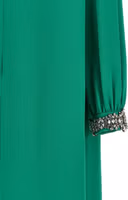 Bicolor Silk Long Dress 4