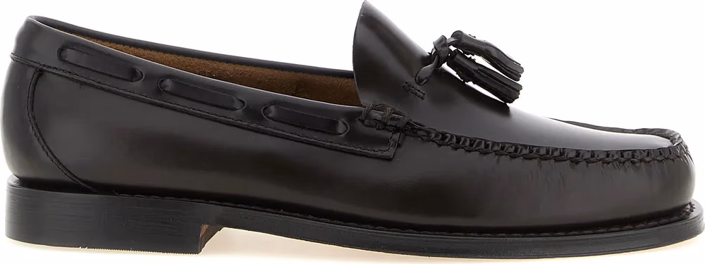 Brown Cowhide Slip-On Loafers