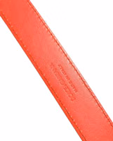 Red Leather Silver Metal Buckle Cintura Belt 2